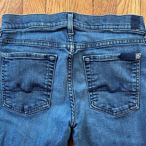 7 For All Mankind Lexie Bootcut Jeans Denim 27 Medium Wash Casual Flare Blue - Picture 7 of 8
